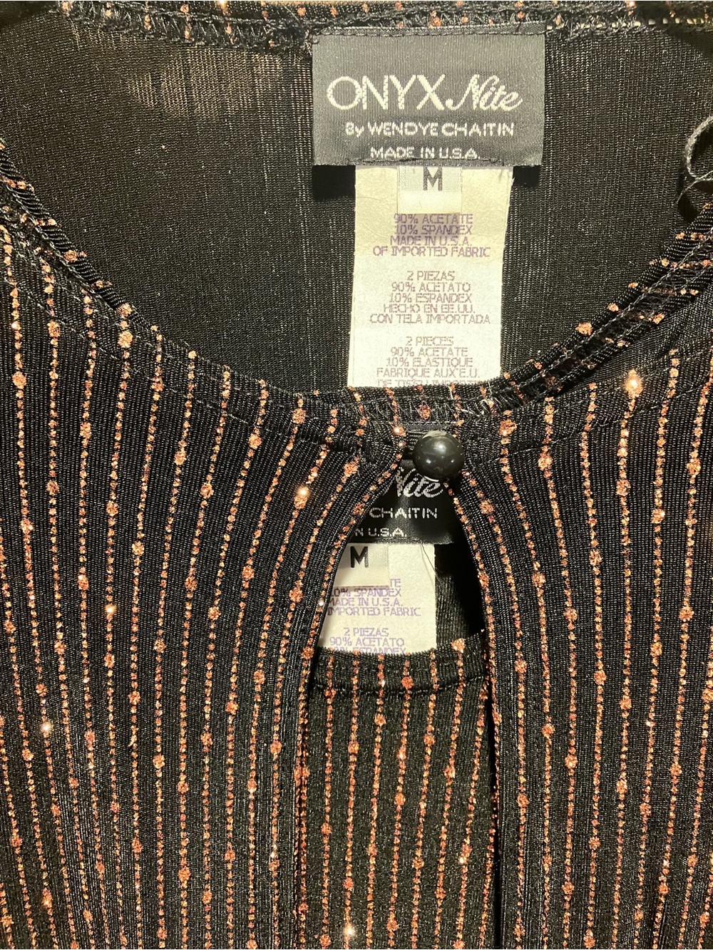 Onyx Nite Black Jacket with Copper-Striped Shine